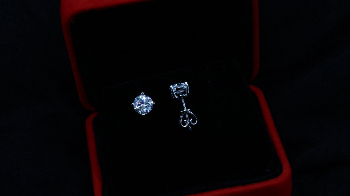 6mm Moissanite Stud Earrings