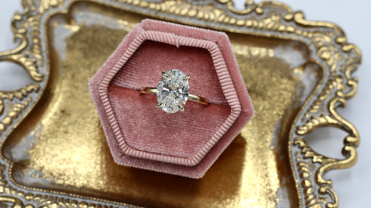 4ct Oval Diamond Ring Lab Grown