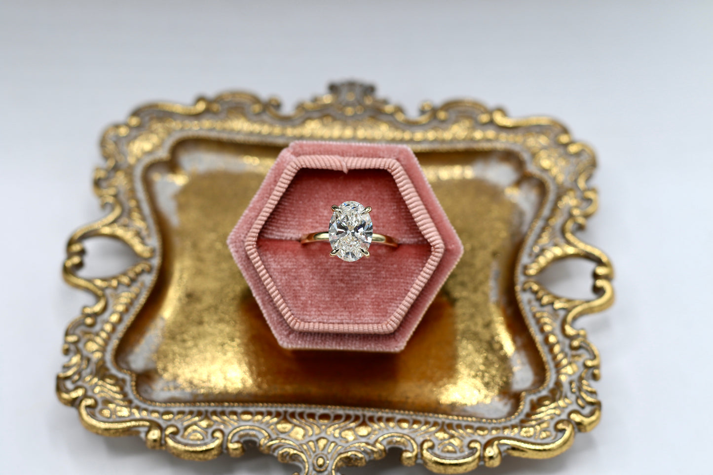 4ct Oval Diamond Ring Lab Grown