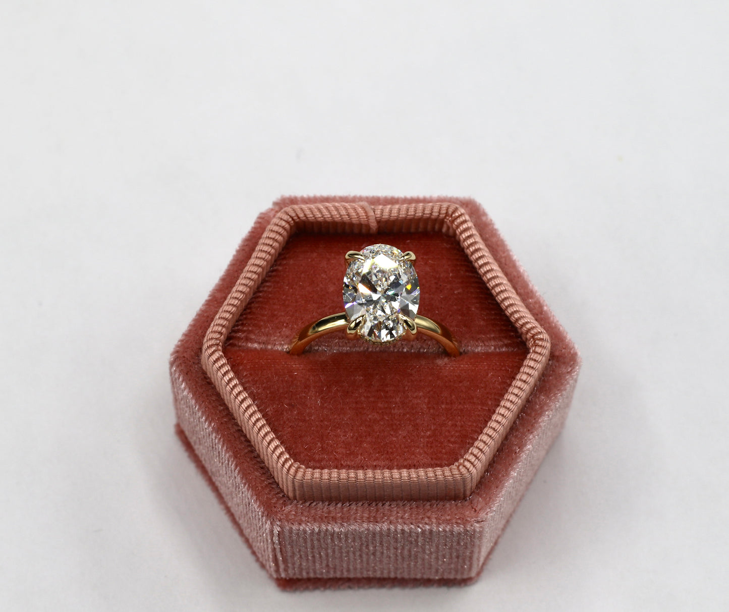 4ct Oval Diamond Ring Lab Grown