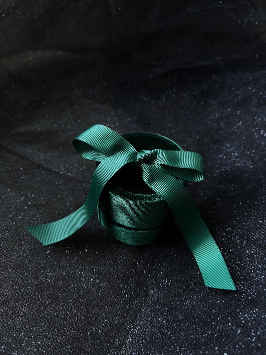 Velvet Ring Box - Emerald Green